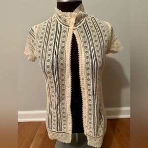 Vintage Banana Republic Cream Lace Victorian
Collar Top